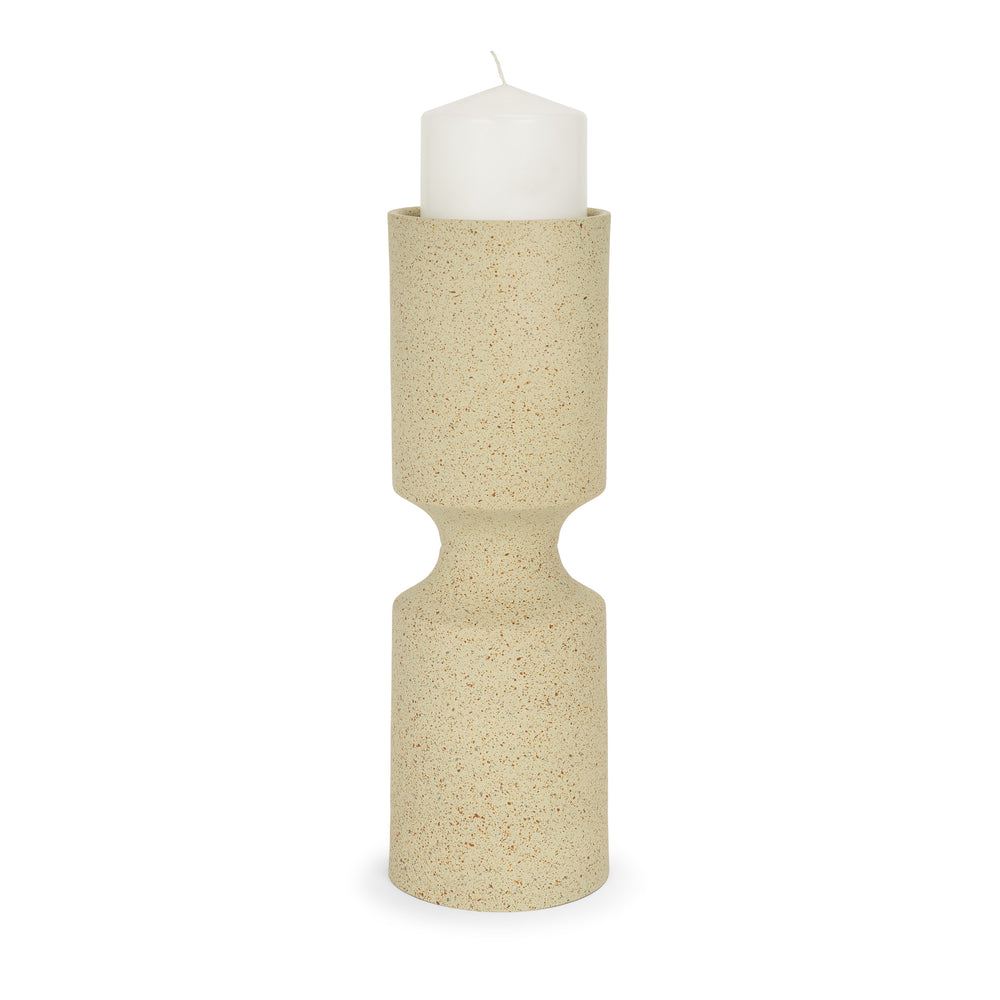 Akira Beige Candle Holder