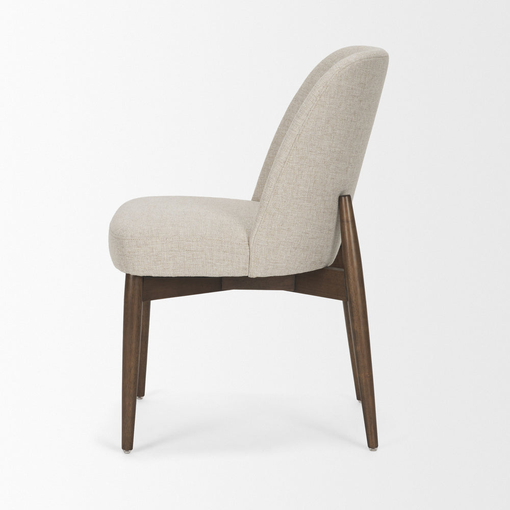 Abbie Curve Fabric Dining Chair