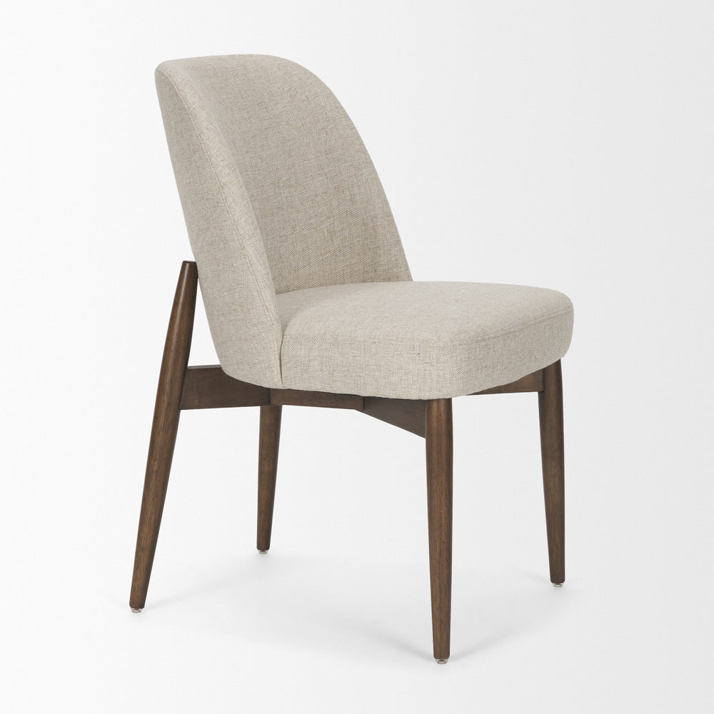 Abbie Curve Fabric Dining Chair