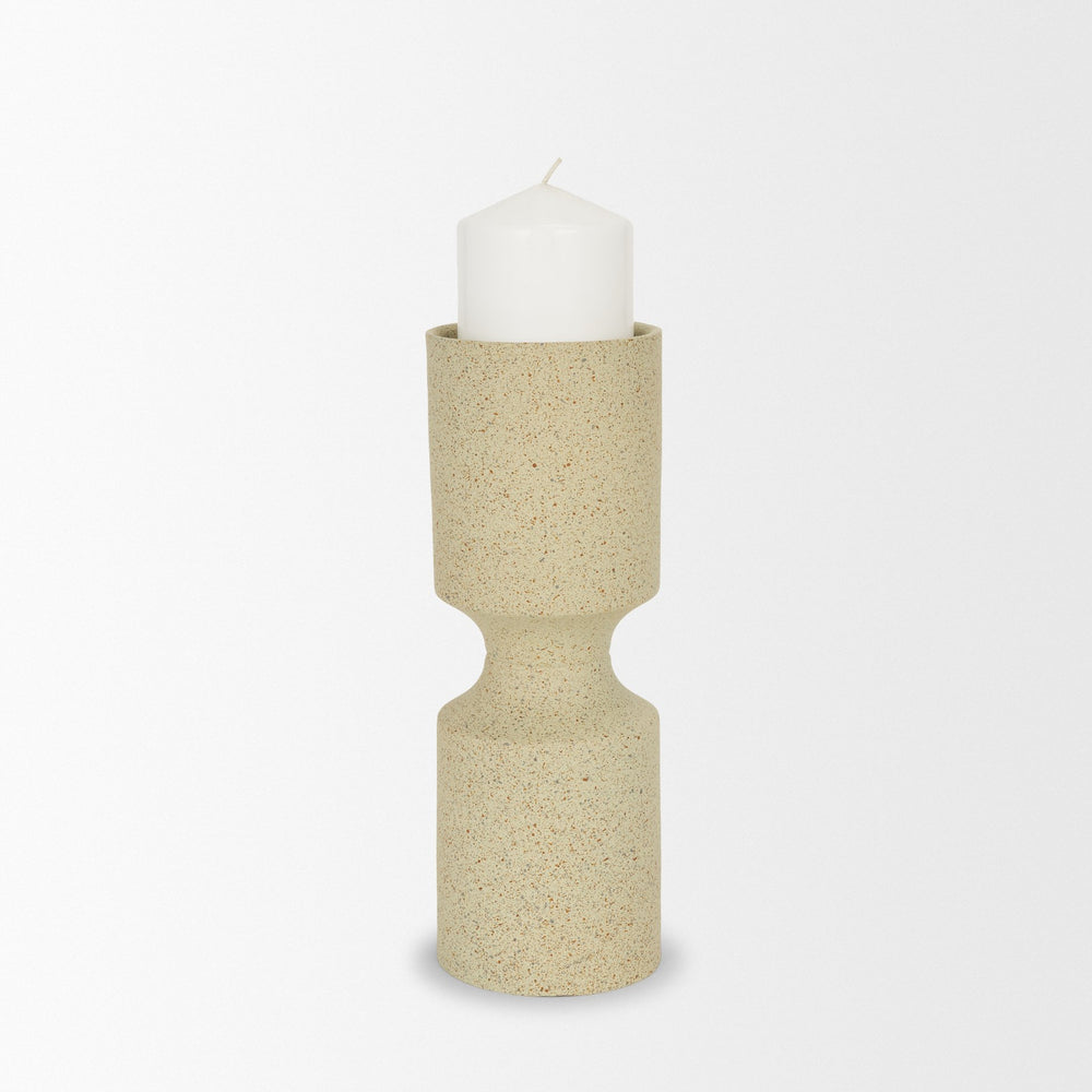 Akira Beige Candle Holder