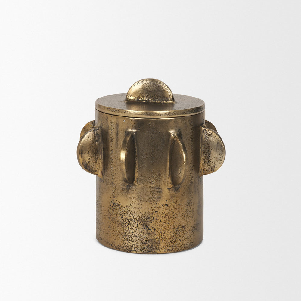 Deacon Decorative Gold Canister