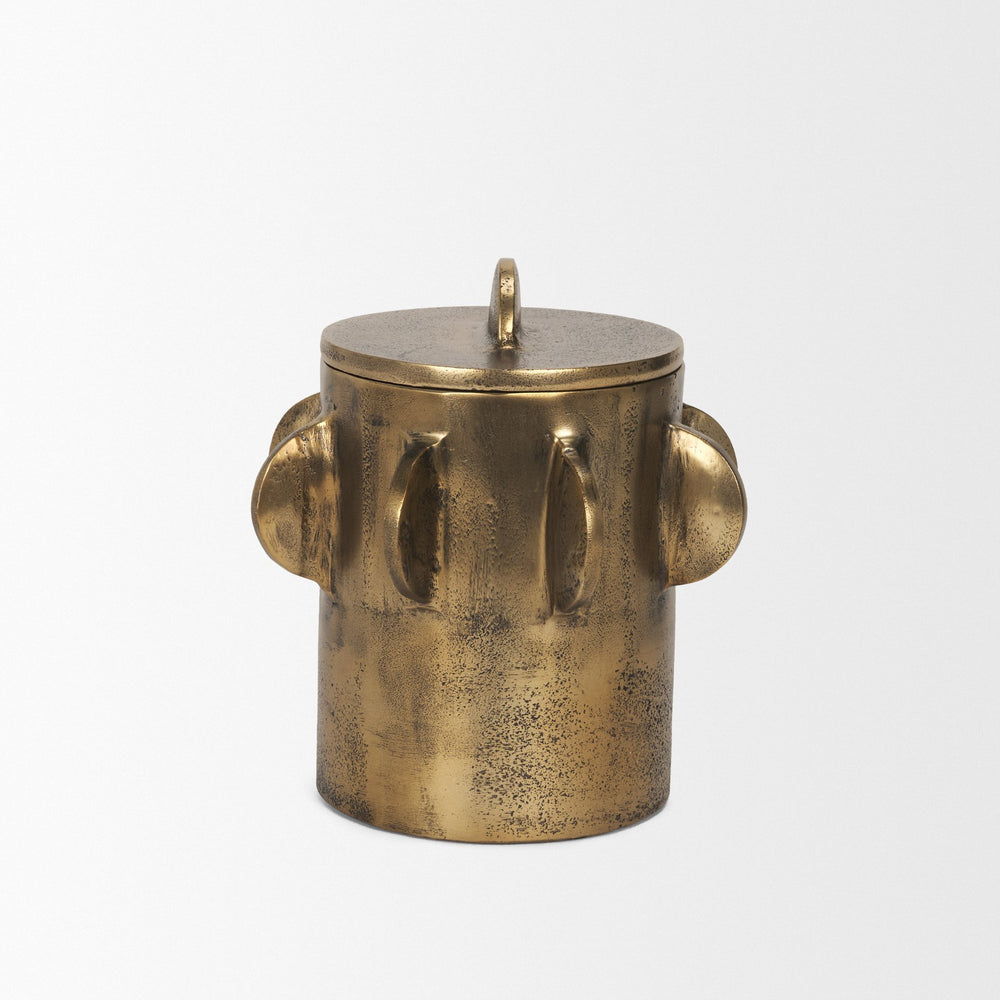 Deacon Decorative Gold Canister