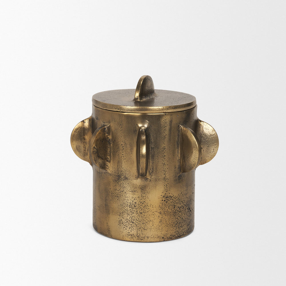 Deacon Decorative Gold Canister