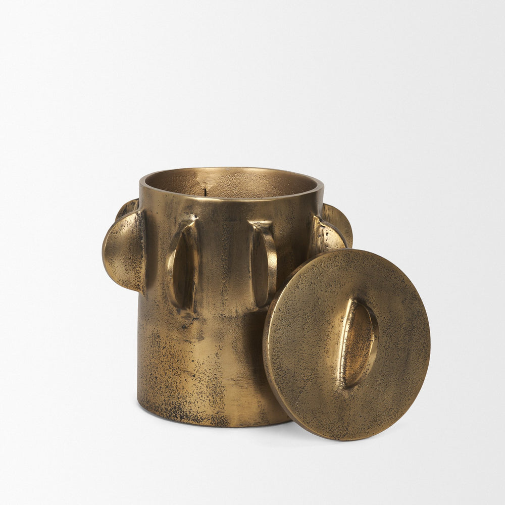 Deacon Decorative Gold Canister