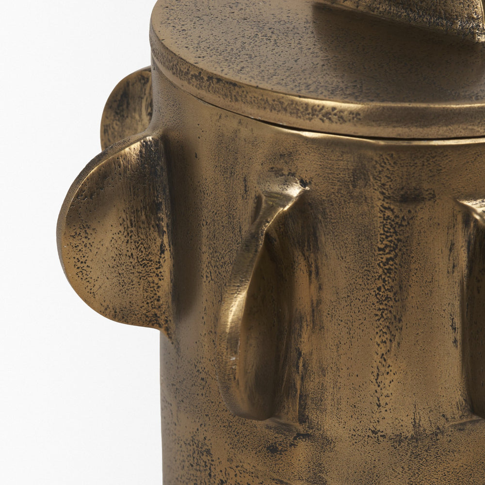 Deacon Decorative Gold Canister
