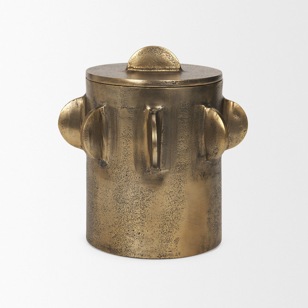 Deacon Decorative Gold Canister