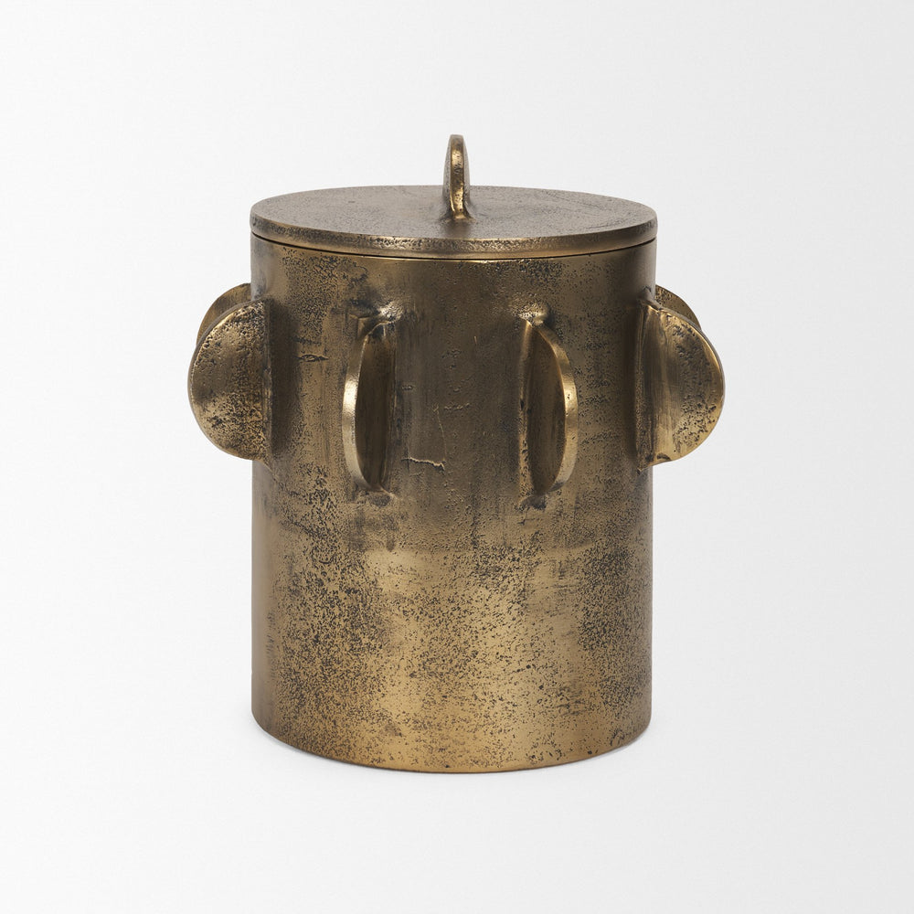 Deacon Decorative Gold Canister