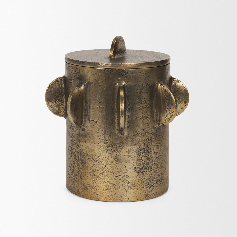 Deacon Decorative Gold Canister