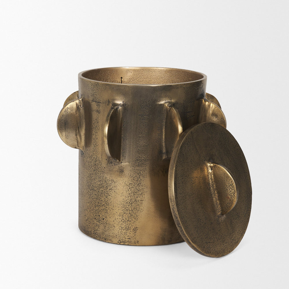 Deacon Decorative Gold Canister