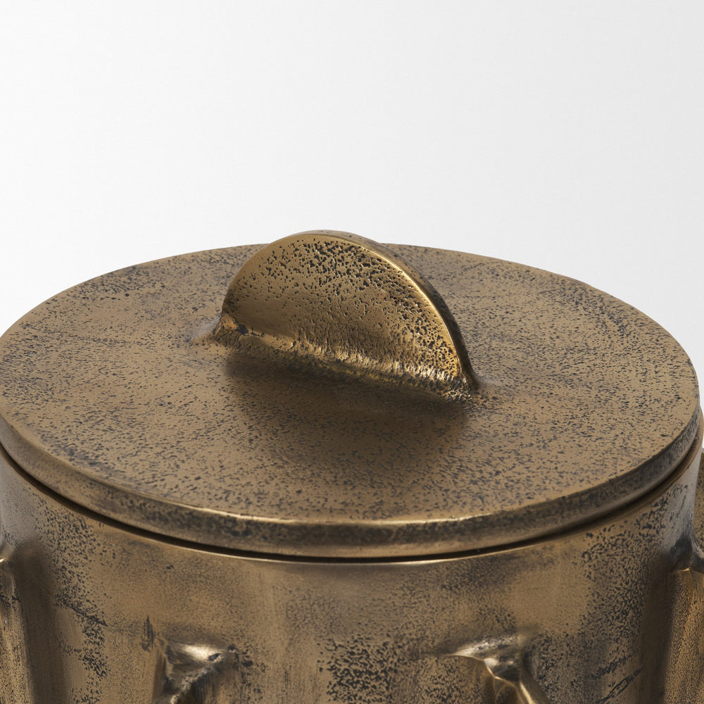 Deacon Decorative Gold Canister