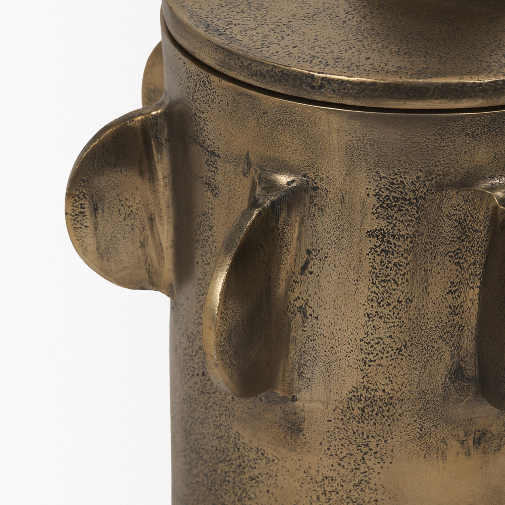 Deacon Decorative Gold Canister
