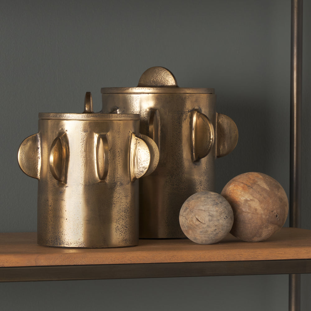 Deacon Decorative Gold Canister