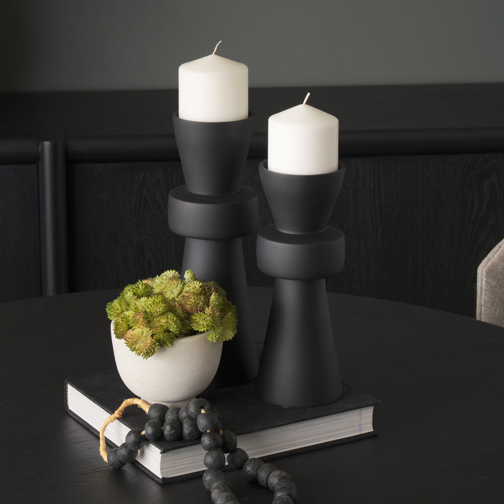 Odilia Black Candle Holder