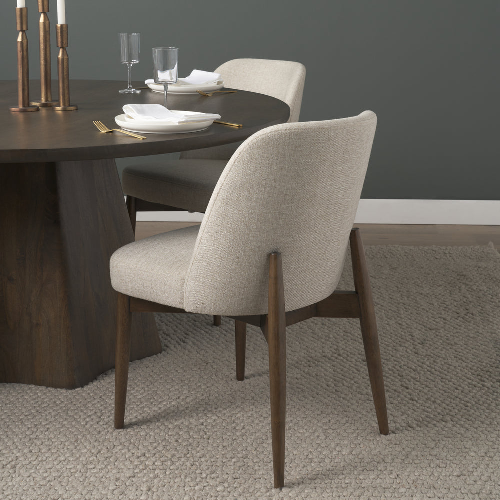 Abbie Curve Fabric Dining Chair