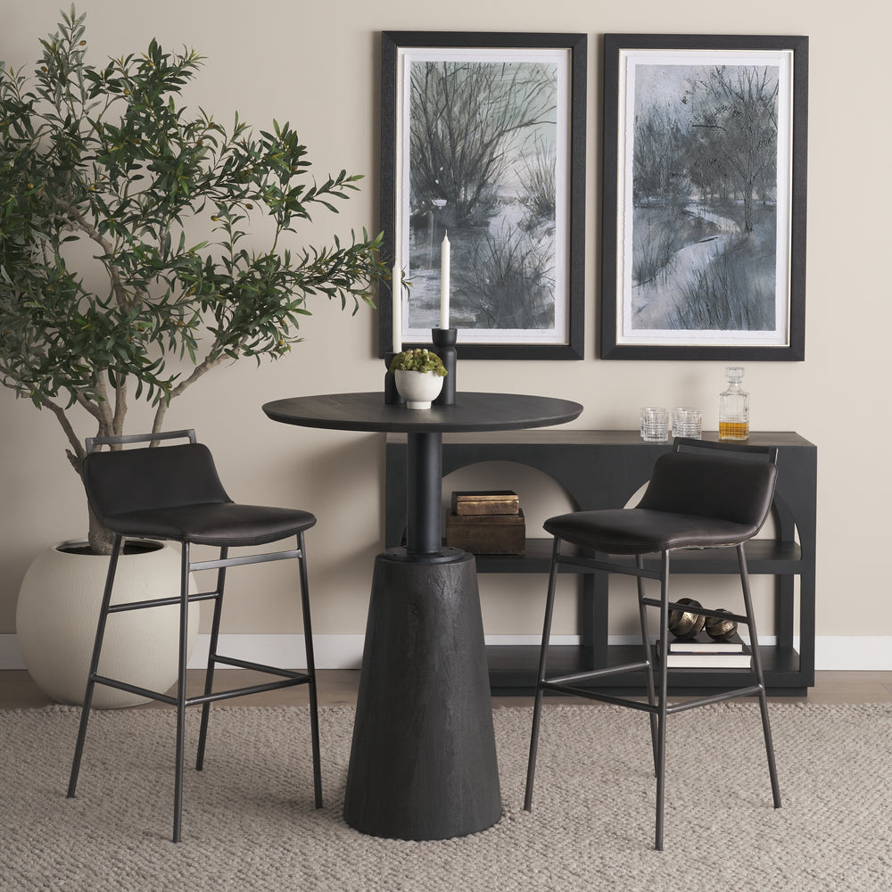 Tabouret de bar/comptoir en cuir Kavalan