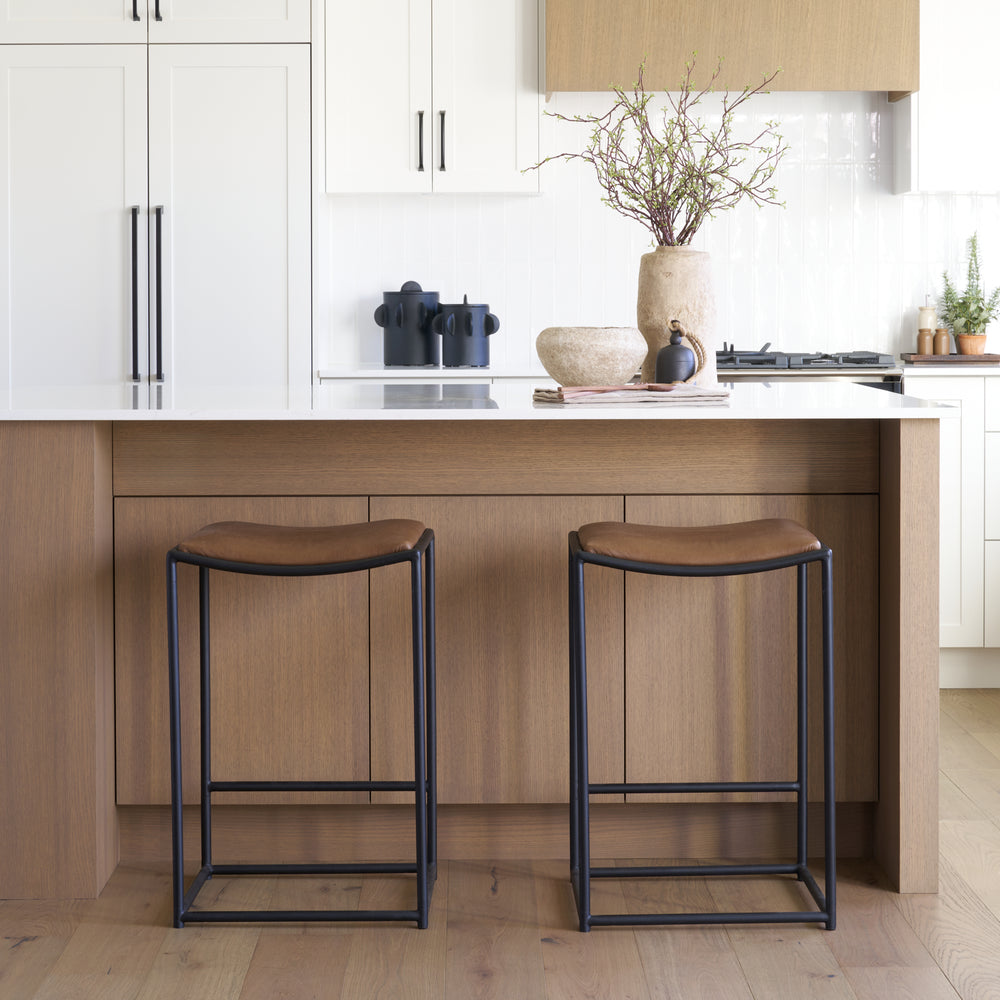 Taniel Leather Seat Stool