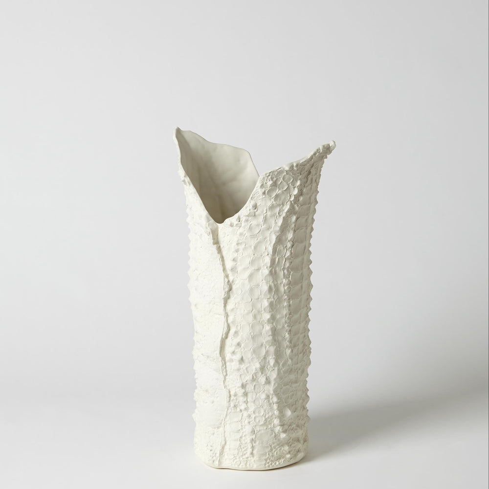 Crocodile Vases Matte Blanc