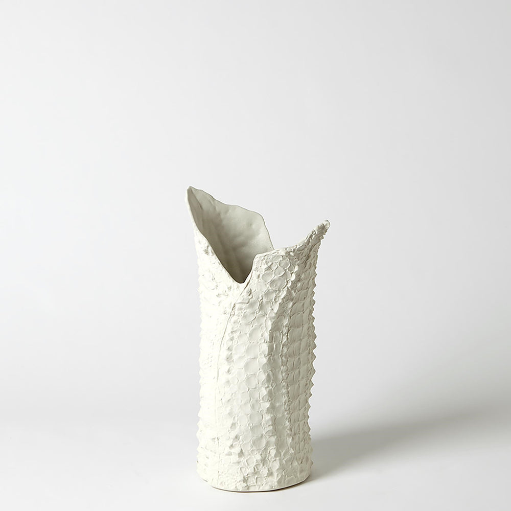 Crocodile Vases Matte Blanc