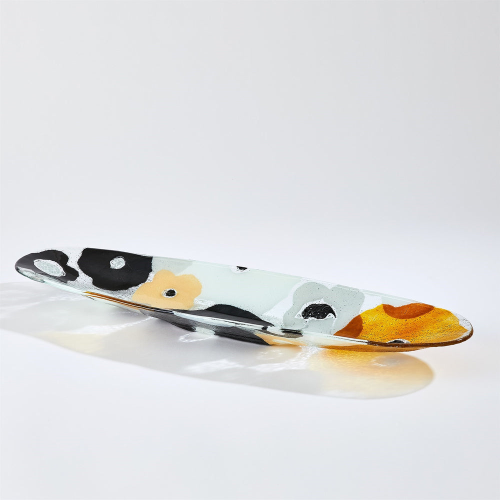 Fused Floral Boat Bowl