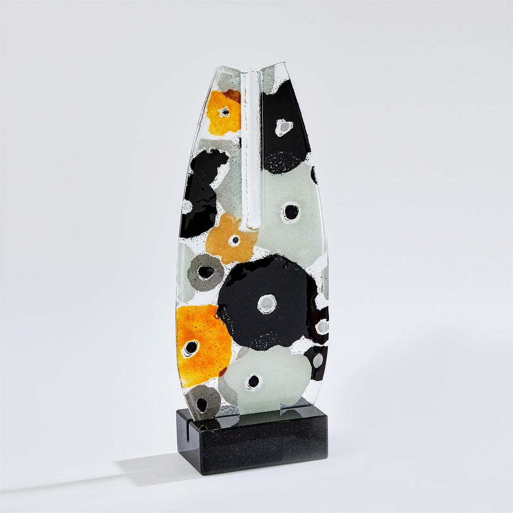 Fused Floral Flat Vases