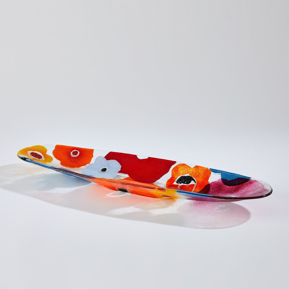 Fused Floral Boat Bowl