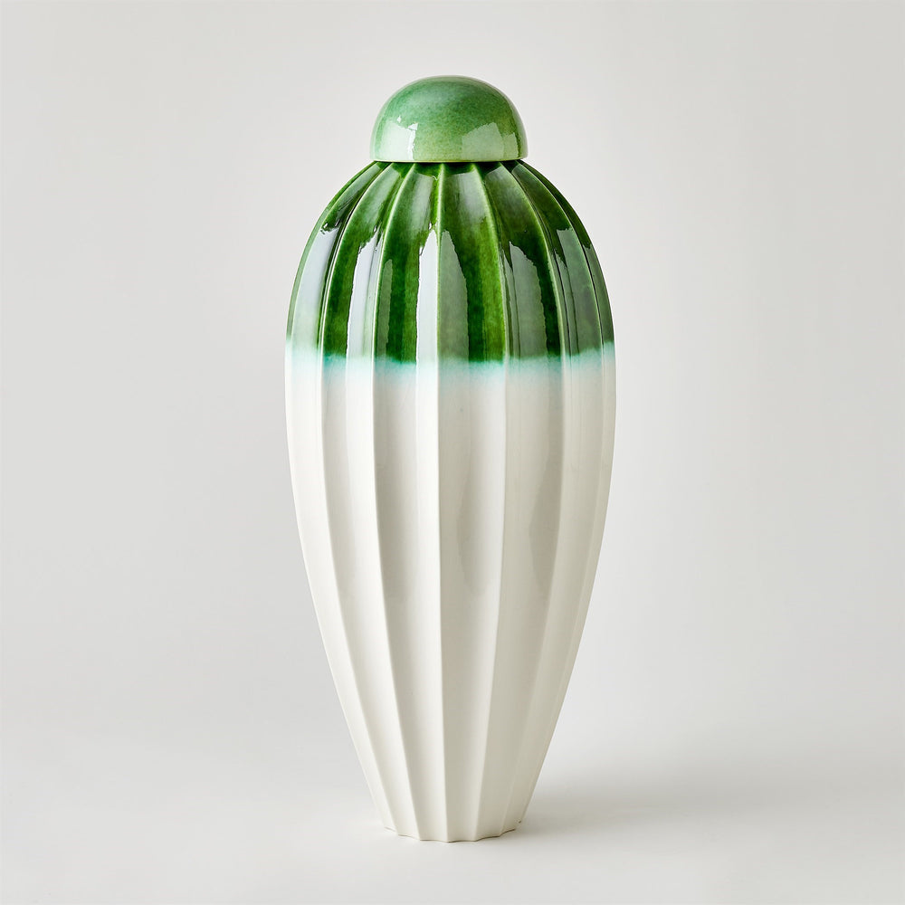 Fluted Jar W/Lid