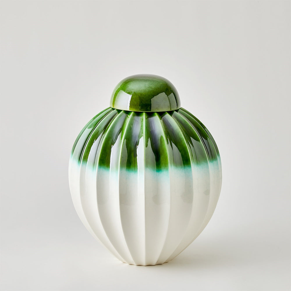 Fluted Jar W/Lid