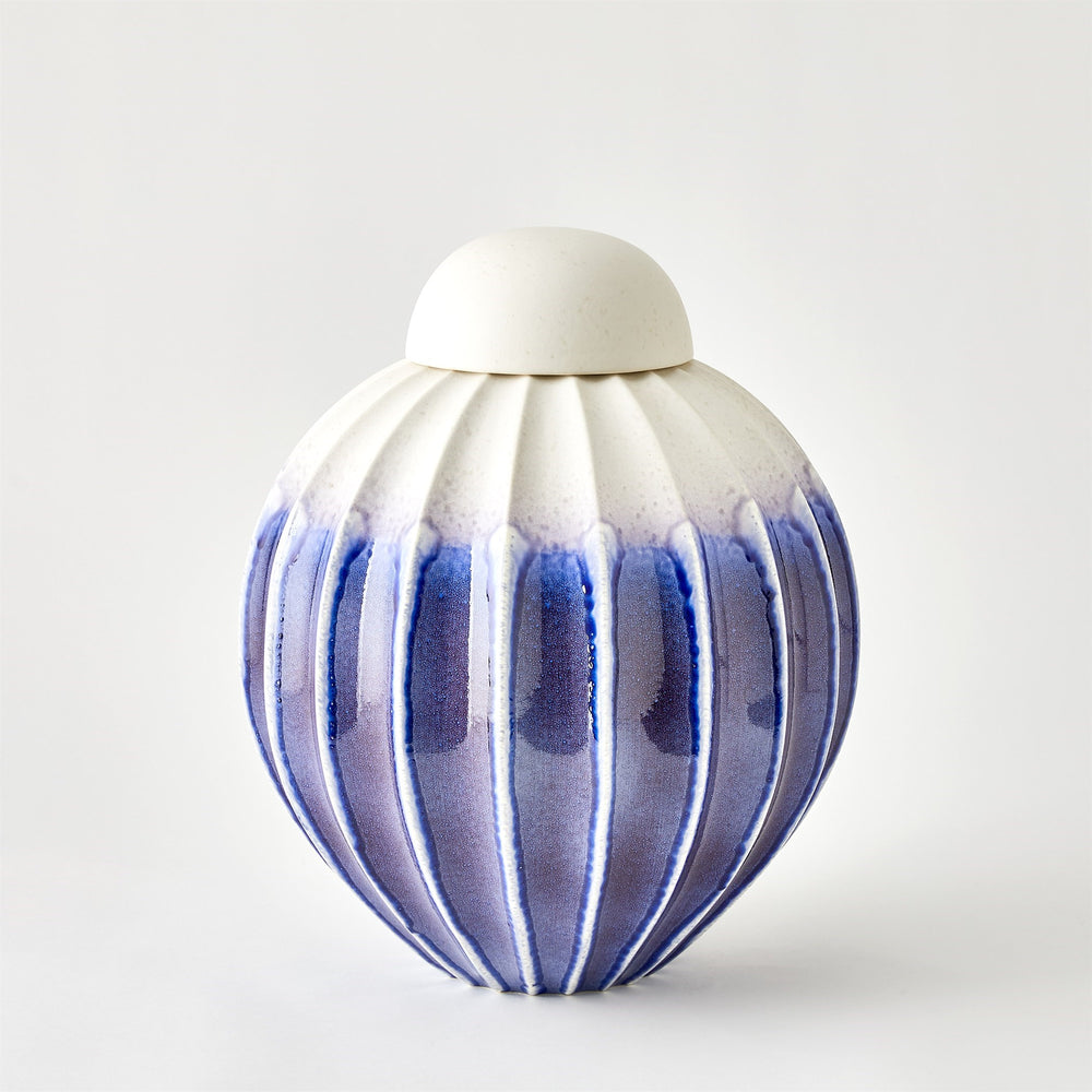 Fluted Jar W/Lid