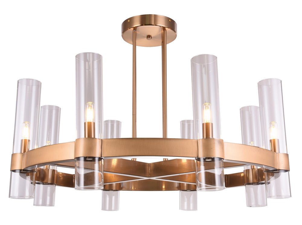 Bethel International Canada - Eight Light Chandelier - Antique Bronze- Union Lighting Luminaires Decor