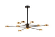 Bethel International Canada - LED Chandelier - Black & Gold- Union Lighting Luminaires Decor