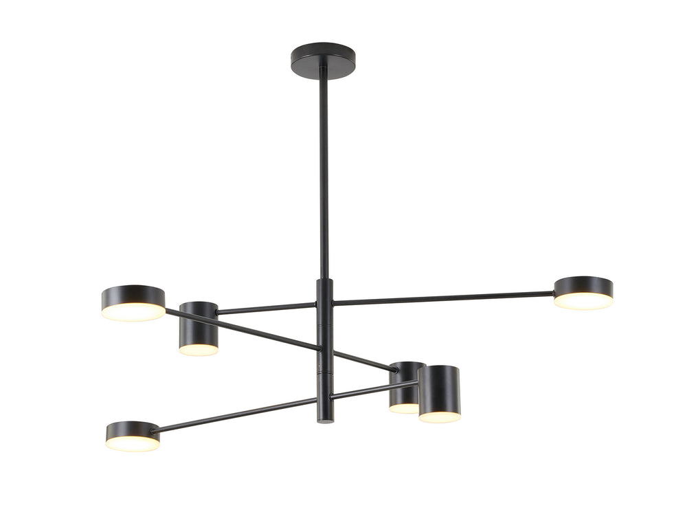 Bethel International Canada - Six Light Chandelier - Black- Union Lighting Luminaires Decor