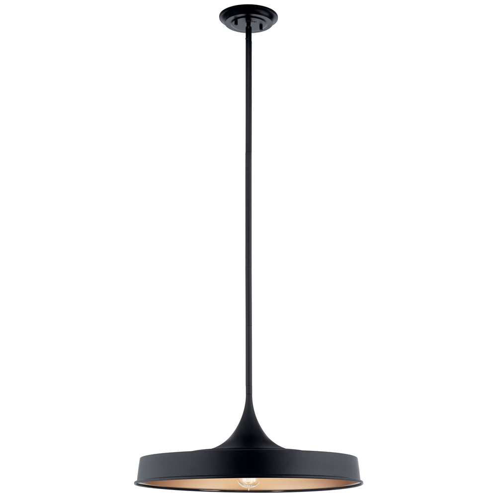 Kichler Canada - One Light Pendant/Semi Flush - Elias - Black- Union Lighting Luminaires Decor