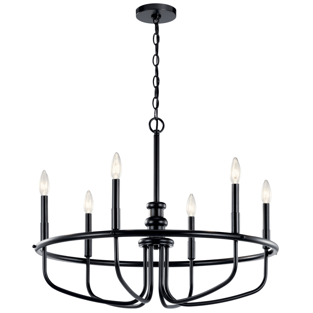 Kichler Canada - Six Light Chandelier - Capitol Hill - Black- Union Lighting Luminaires Decor
