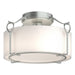 Hubbardton Forge - One Light Semi-Flush Mount - Bow - Vintage Platinum- Union Lighting Luminaires Decor