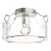 Hubbardton Forge - One Light Semi-Flush Mount - Bow - Vintage Platinum- Union Lighting Luminaires Decor