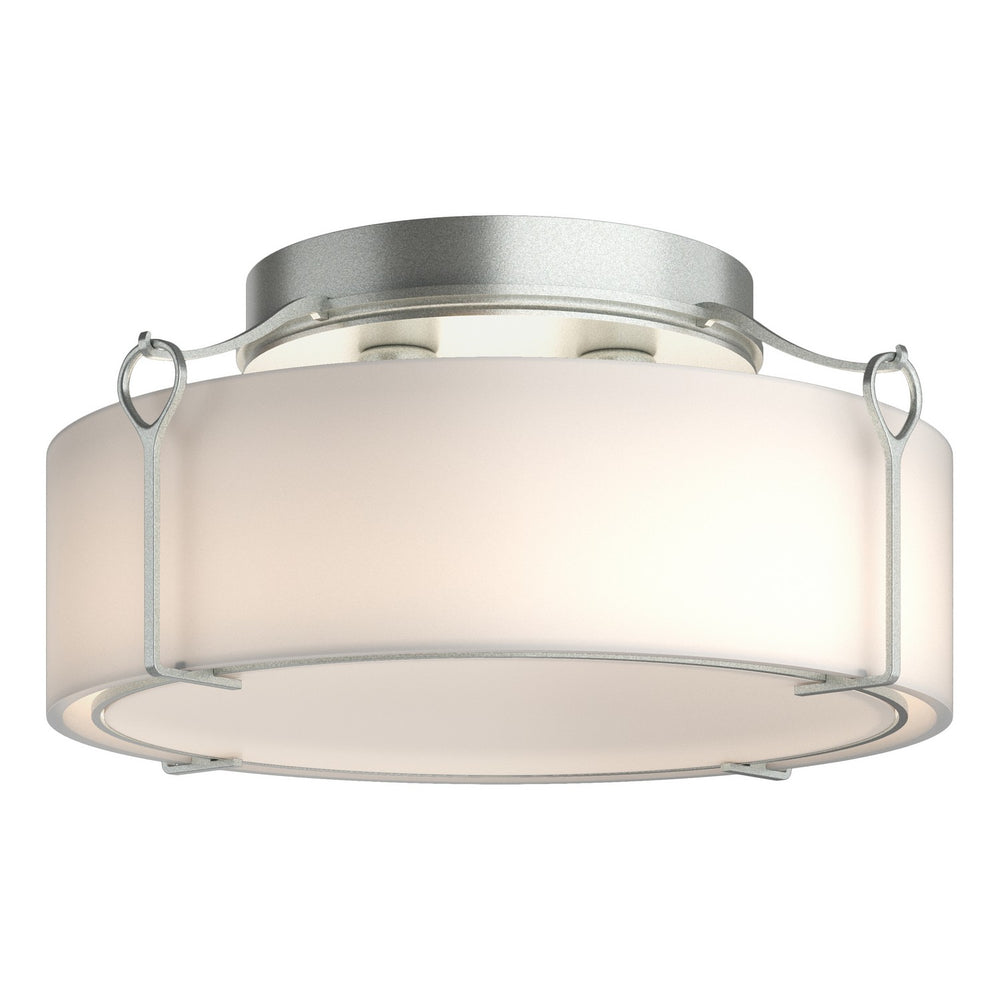 Hubbardton Forge - Four Light Semi-Flush Mount - Bow - Vintage Platinum- Union Lighting Luminaires Decor