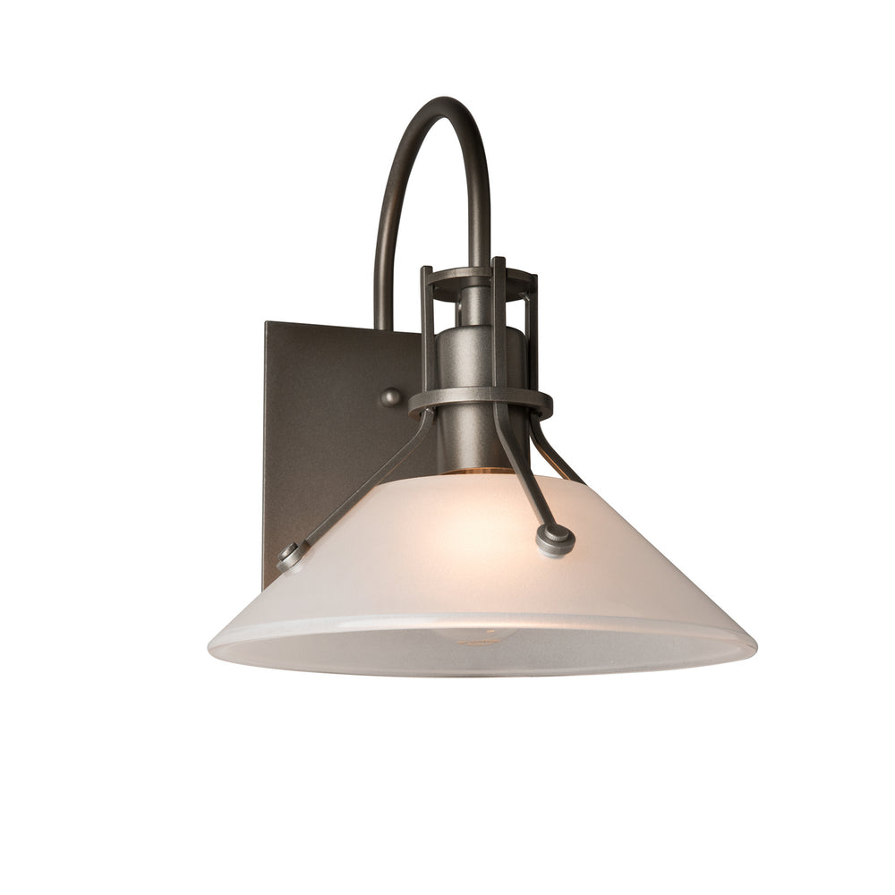 Hubbardton Forge - One Light Outdoor Wall Sconce - Henry - Coastal Dark Smoke- Union Lighting Luminaires Decor