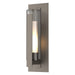 Hubbardton Forge - One Light Outdoor Wall Sconce - Vertical Bar - Coastal Dark Smoke- Union Lighting Luminaires Decor