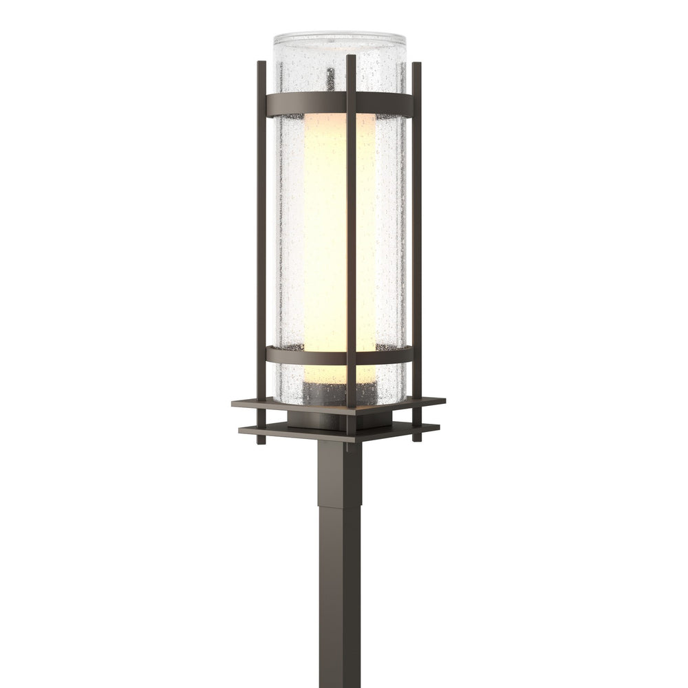 Hubbardton Forge - One Light Outdoor Post Mount - Torch - Coastal Dark Smoke- Union Lighting Luminaires Decor