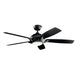 Kichler Canada - 54"Ceiling Fan - Geno - Satin Black- Union Lighting Luminaires Decor