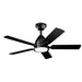 Kichler Canada - 44"Ceiling Fan - Arvada - Satin Black- Union Lighting Luminaires Decor