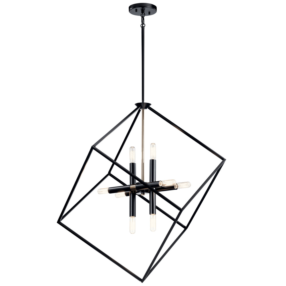 Kichler Canada - Eight Light Chandelier - Cartone - Black- Union Lighting Luminaires Decor