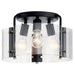 Kichler Canada - Three Light Semi Flush Mount - Thoreau - Black- Union Lighting Luminaires Decor
