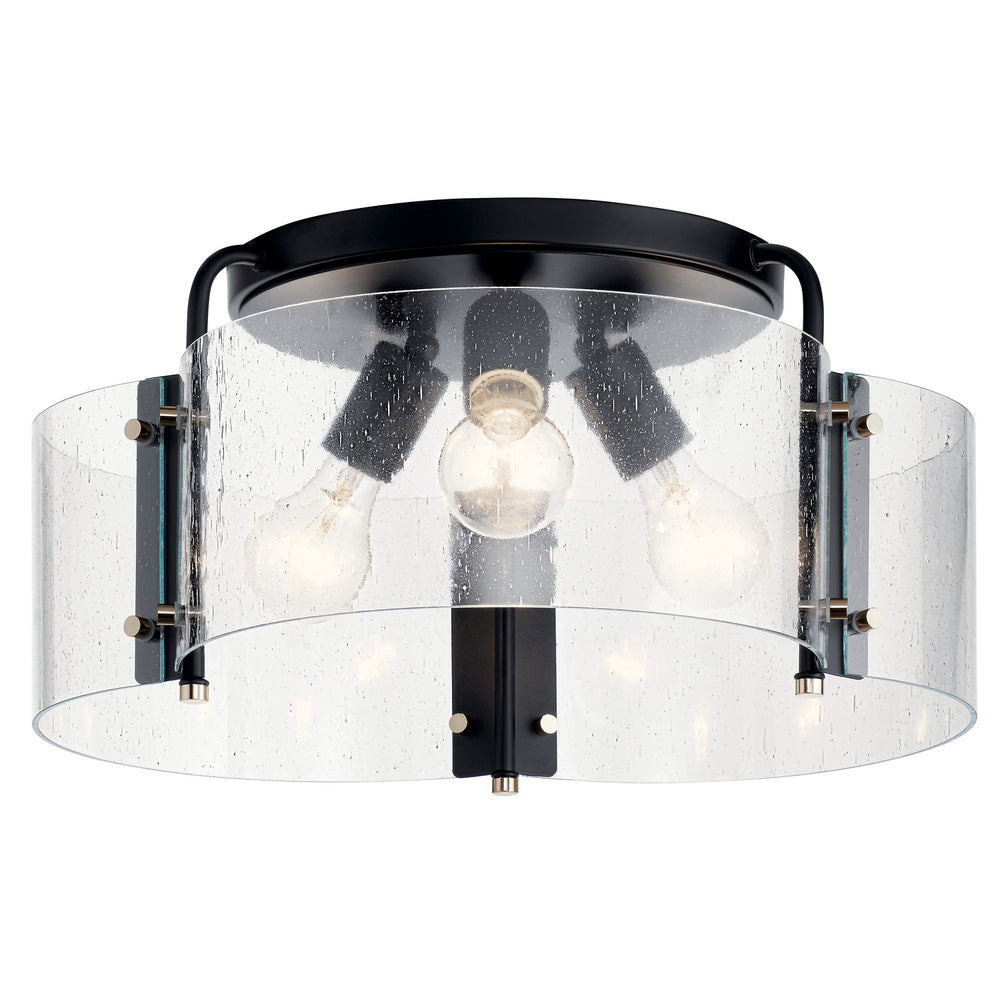 Kichler Canada - Three Light Semi Flush Mount - Thoreau - Black- Union Lighting Luminaires Decor