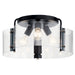 Kichler Canada - Three Light Semi Flush Mount - Thoreau - Black- Union Lighting Luminaires Decor