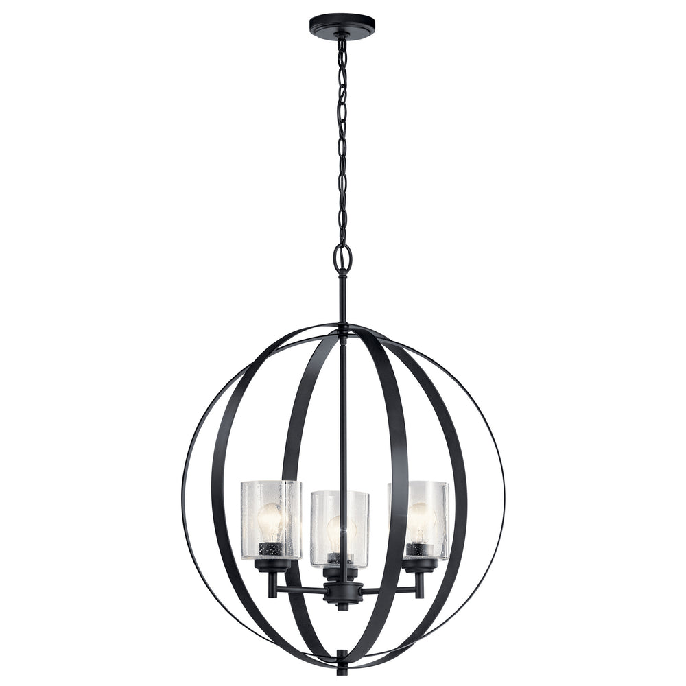 Kichler Canada - Three Light Chandelier - Winslow - Black- Union Lighting Luminaires Decor