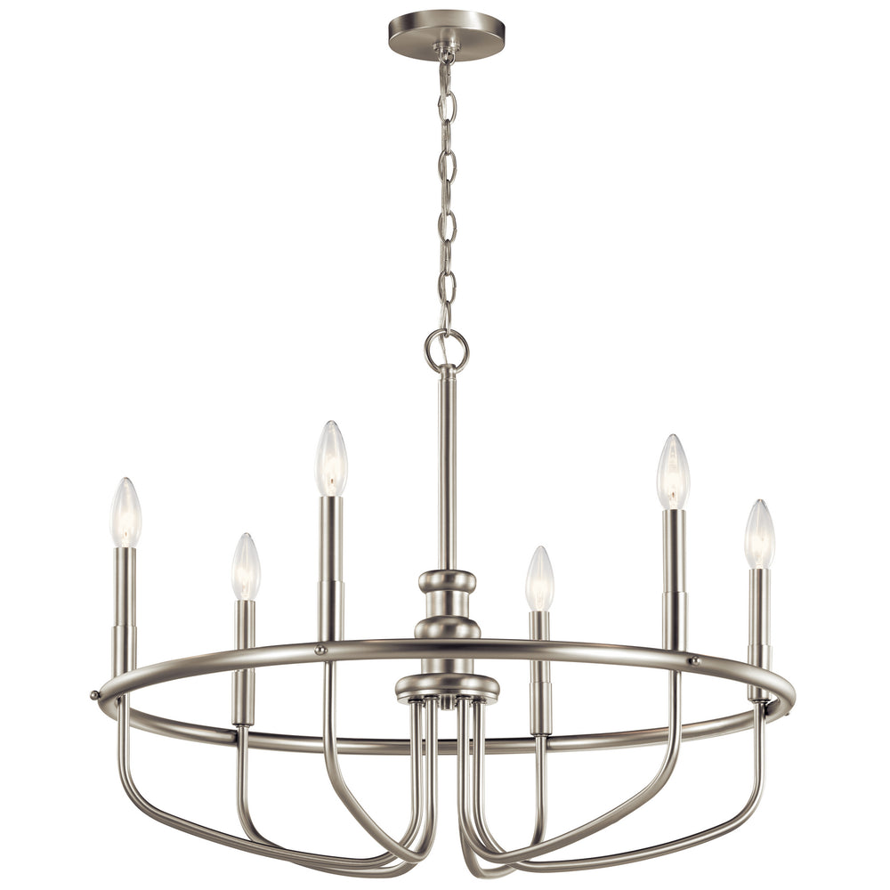 Kichler Canada - Six Light Chandelier - Capitol Hill - Brushed Nickel- Union Lighting Luminaires Decor