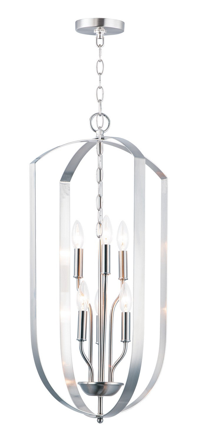 Maxim - Six Light Chandelier - Provident - Satin Nickel- Union Lighting Luminaires Decor