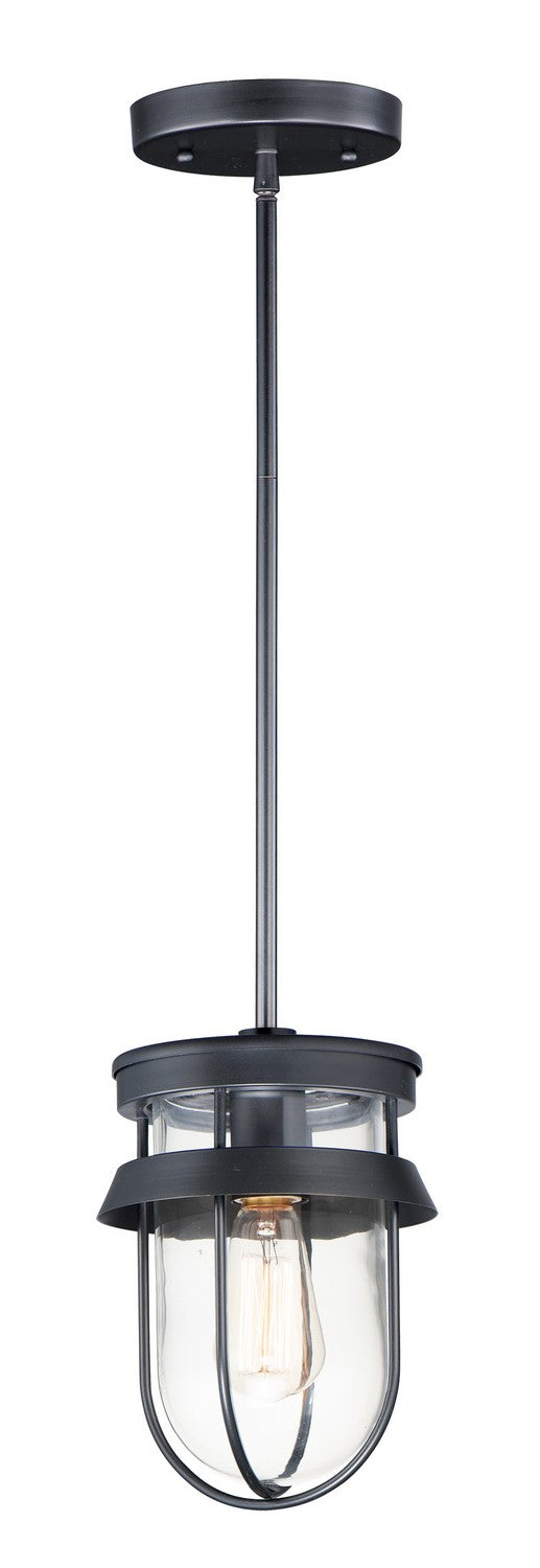 Maxim - One Light Semi-Flush Mount - Breakwater - Black- Union Lighting Luminaires Decor