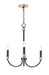 Maxim - Three Light Chandelier - Charlton - Black / Antique Brass- Union Lighting Luminaires Decor